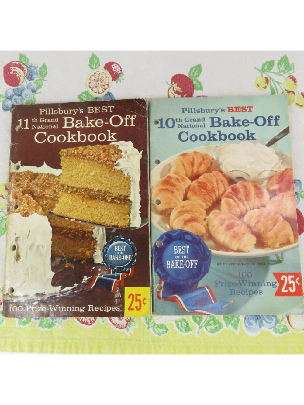 10th and 11th Grand National Pillsbury Bake-Off Cookbooks Booklets Lot of 2